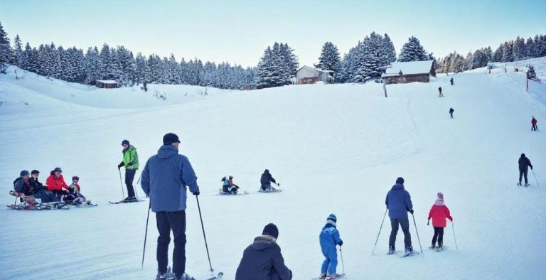 Skifahrer auf der Wasserkuppe