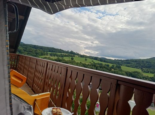 Ausblick und Panorama von der Ferienwohnung Wandersnest in Gersfeld