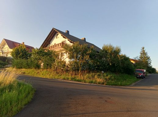 Gesamtperspektive Haus und Grundstück